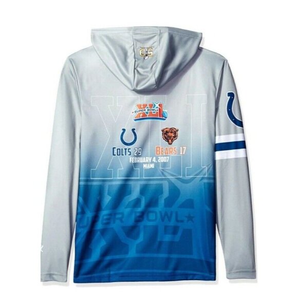 NFL Indianapolis Colts Super Bowl XLI Champions Hood Long Sleeve Tee Mens Medium - Picture 4 of 7